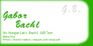 gabor bachl business card